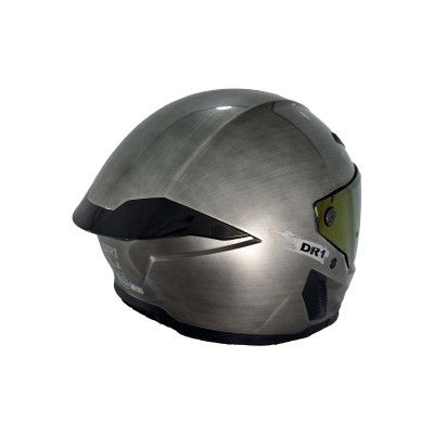 Casco Integral Dr1 K666 Solid Gris Metalizado Sp Negro