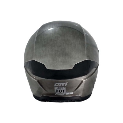 Casco Integral Dr1 K666 Solid Gris Metalizado Sp Negro