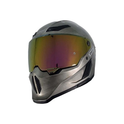 Casco Integral Dr1 K666 Solid Gris Metalizado Sp Negro