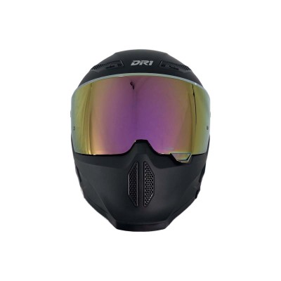 Casco Integral Dr1 K666 Solid Negro Mate Sp Rojo