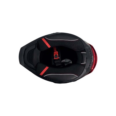 Casco Integral Dr1 K666 Solid Negro Mate Sp Rojo