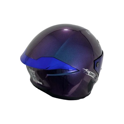 Casco Integral Dr1 K666 Solid Azul Camaleon Sp Morado