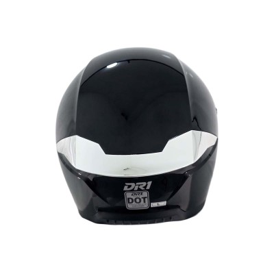 Casco Integral Dr1 K666 Solid Negro Perla Brillante Sp Plata