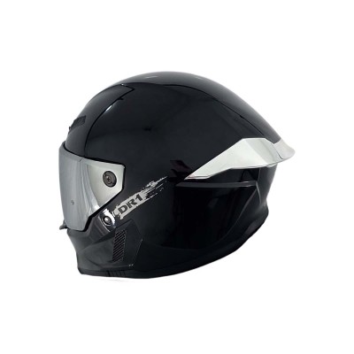 Casco Integral Dr1 K666 Solid Negro Perla Brillante Sp Plata
