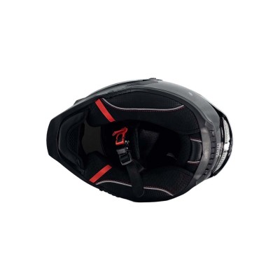 Casco Integral Dr1 K666 Solid Negro Perla Brillante Sp Plata