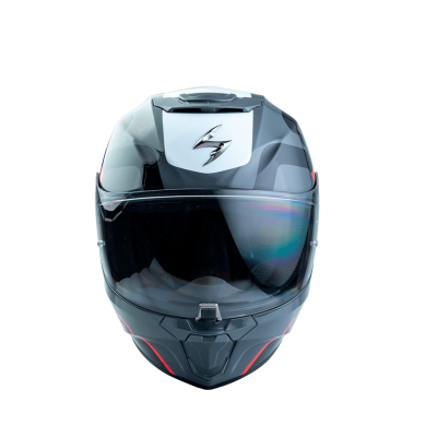 CASCO SCORPION EXO-391 AROK GRIS ROJO NEGRO