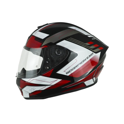 CASCO SCORPION EXO-391 CAPTOR NEGRO ROJO