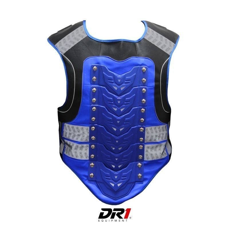 Pechera Protector de Columna Moto Proteccion DR1 Shield Negro Azul Unisex Cascoloco Distriramirez