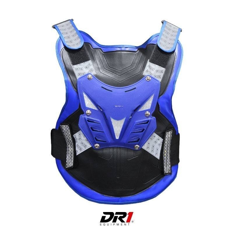 Pechera Protector de Columna Moto Proteccion DR1 Shield Negro Azul Unisex Cascoloco Distriramirez