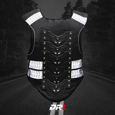 Pechera Refletiva Protector de Columna Moto Proteccion DR1 Shield Negro Unisex Cascoloco Distriramirez