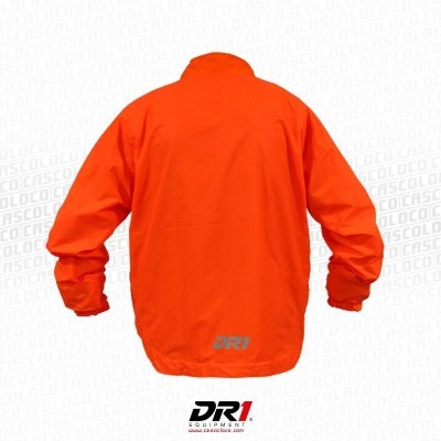 Chaqueta Reflectiva Impermeable DR1  Rain Naranja Moto Motociclista Luminosa Motero Cascoloco DFR