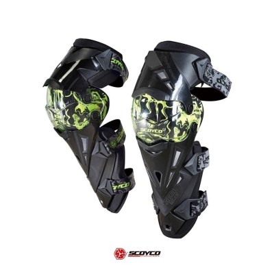 Rodilleras Moto Proteccion Scoyco K12 Verde Motociclista Cascoloco Distriramirez