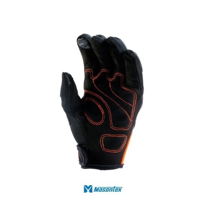 guantes moto proteccion masontex MTO III negro naranja hombre motociclista cascoloco distriramirez