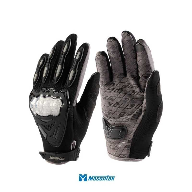 guantes moto proteccion masontex MTO-35 negro blanco hombre motociclista cascoloco distriramirez