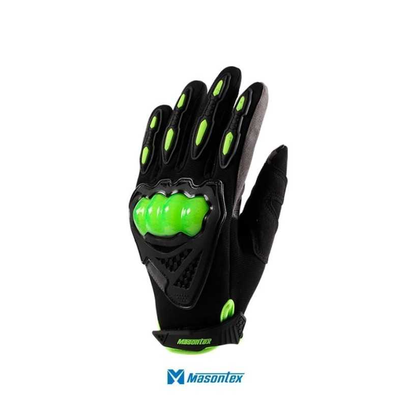 guantes moto proteccion masontex MTO-35 negro neon hombre motociclista cascoloco distriramirez