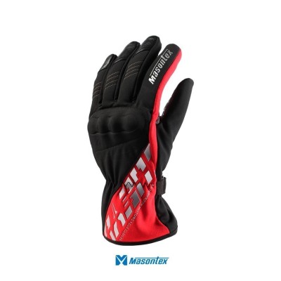 guantes impermeables moto proteccion masontex MTO-36 negro rojo hombre motociclista cascoloco distriramirez