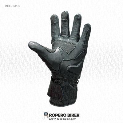 guantes cuero moto proteccion ropero biker 118 motociclista cascoloco distriramirez