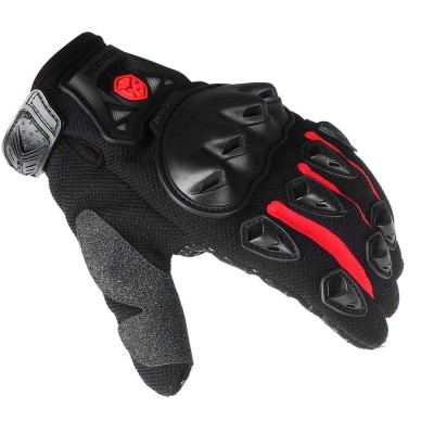guantes proteccion scoyco negro rojo