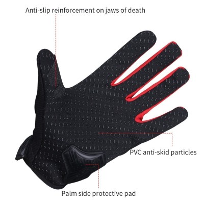 guantes proteccion scoyco negro rojo