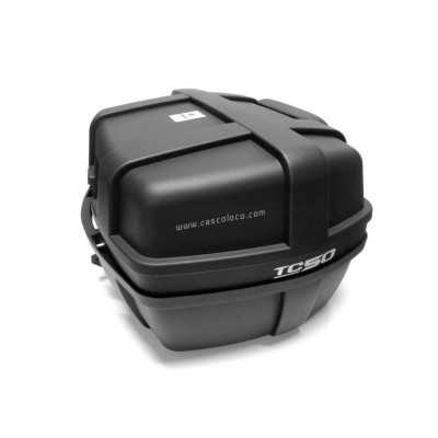 maleta rigida tomcat 50 litros baul moto accesorios motociclista cascoloco distriramirez