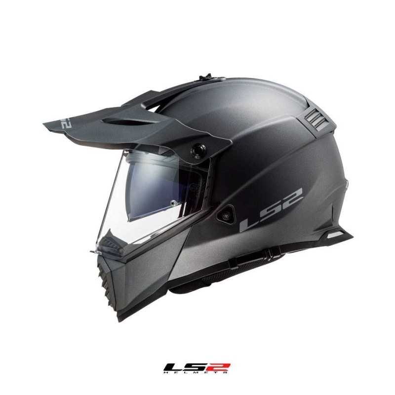 casco multiproposito certificado LS2 MX436 pioneer solid titanio moto proteccion motociclista cascoloco distriramirez
