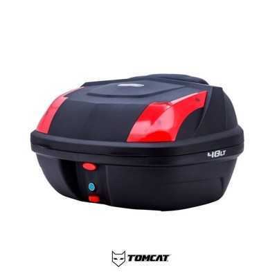 maleta rígida tomcat 48 litros moto accesorio cascoloco motociclista distriramirez