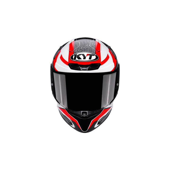 CASCO KYT TT-REVO SPEEDING WHITE RED