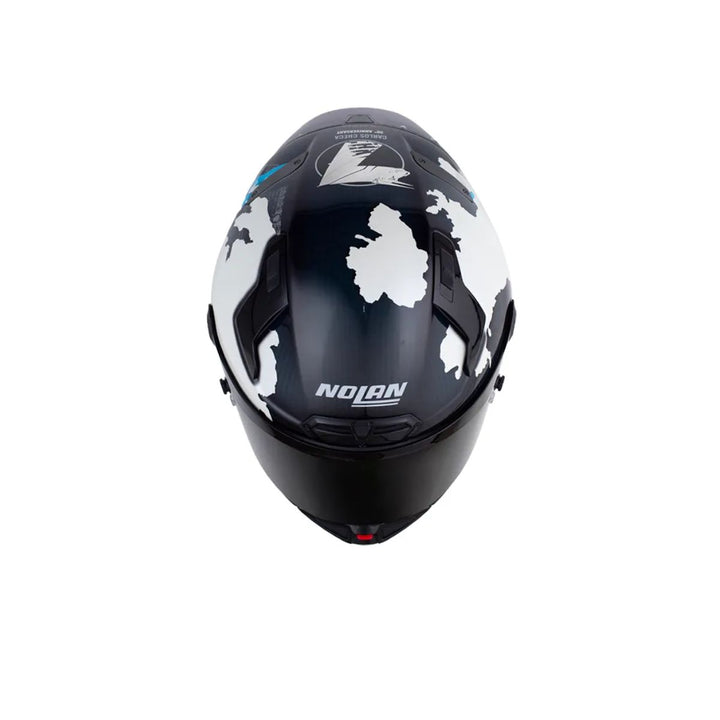 CASCO INT NOLAN	X-804 RS ULTRA CARBON REPLICA CHECA 30TH ANNIVERSARY 355 AZUL OSCURO BRILLO BLANCO VISOR HUMO