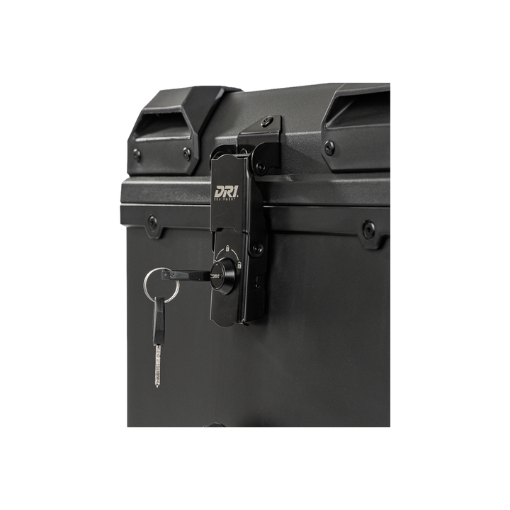 MALETERO CUADRADO DR1 THUNDER DOBLE CHAPA 45 LT POLIPROPILENO BASE ALUMINIO