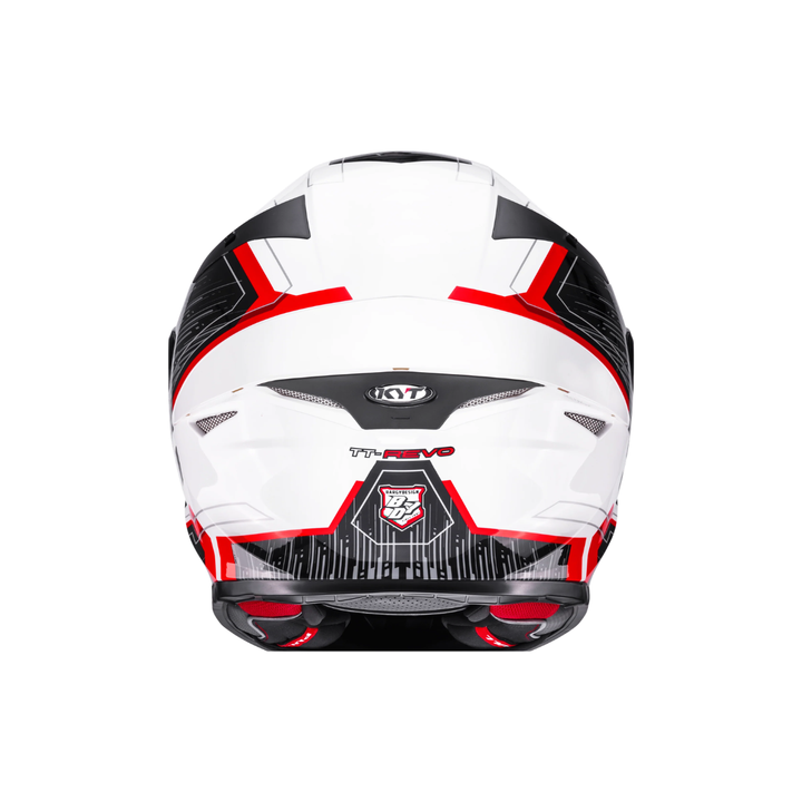 CASCO KYT TT-REVO SPEEDING WHITE RED