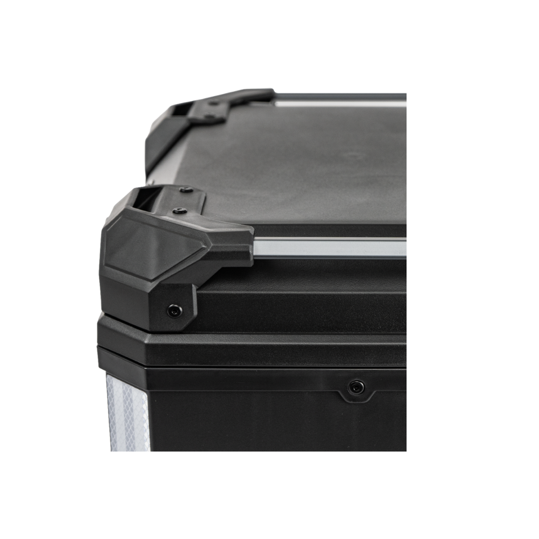 MALETERO CUADRADO DR1 THUNDER DOBLE CHAPA 45 LT POLIPROPILENO BASE ALUMINIO
