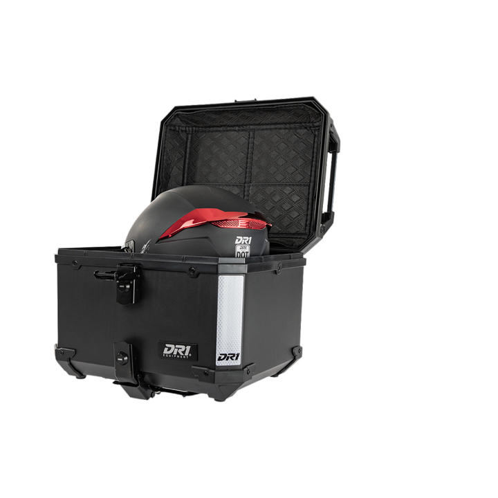 MALETERO CUADRADO DR1 THUNDER DOBLE CHAPA 45 LT POLIPROPILENO BASE ALUMINIO