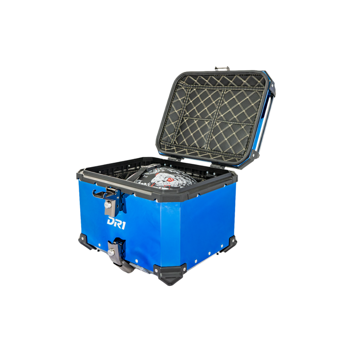 MALETERO CUADRADO DR1 ALU PRO ACERO 45 LT AZUL