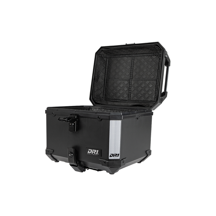 MALETERO CUADRADO DR1 THUNDER DOBLE CHAPA 45 LT POLIPROPILENO BASE ALUMINIO
