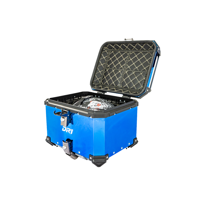 MALETERO CUADRADO DR1 ALU PRO ACERO 45 LT AZUL