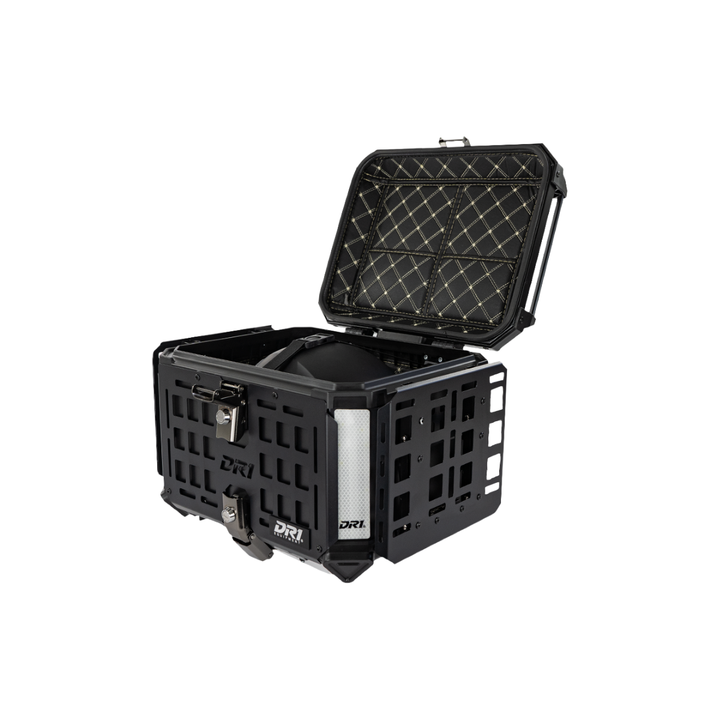 MALETERO DR1 ALUPRO TITAN ALUMINIO NEGRO 45 LT
