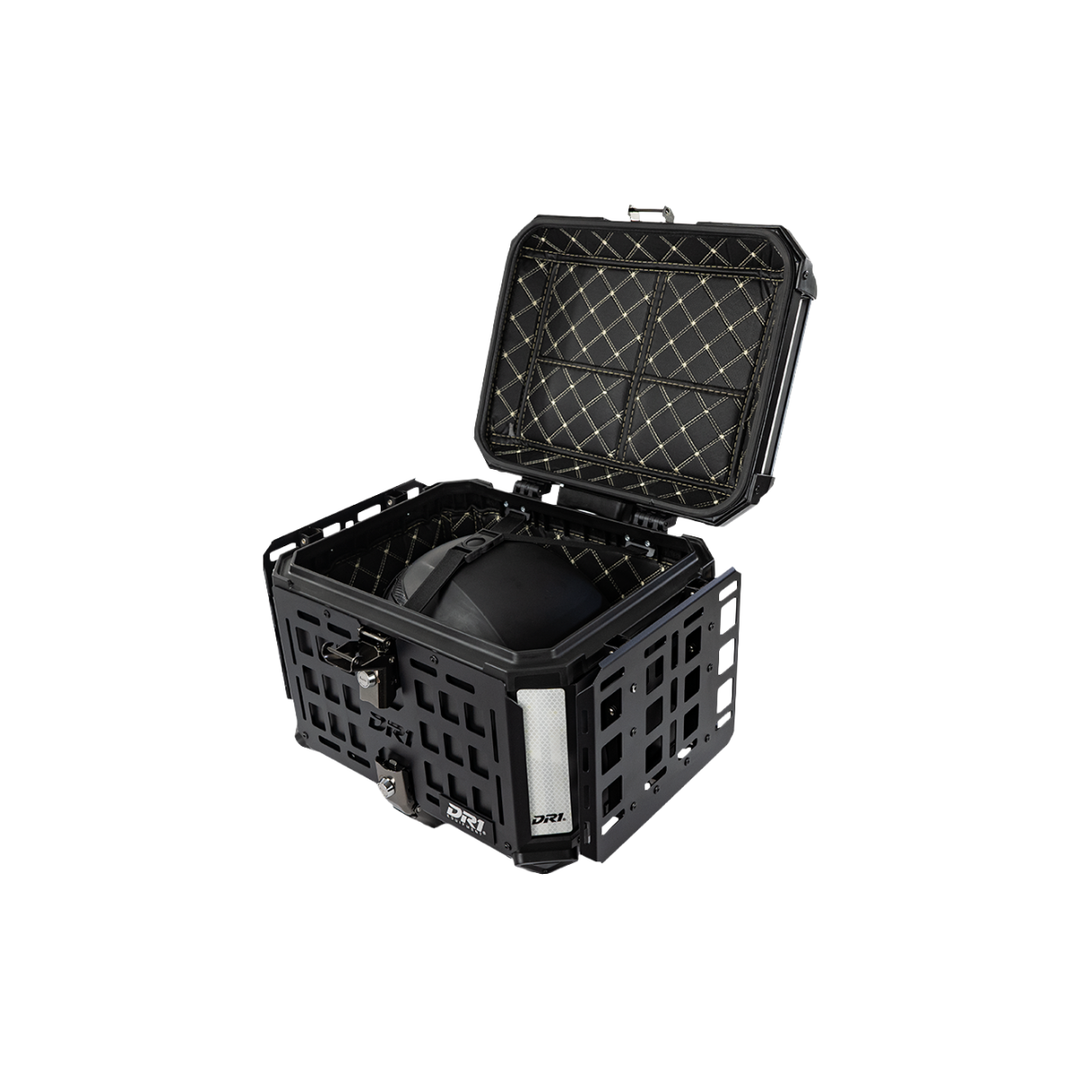 MALETERO DR1 ALUPRO TITAN ALUMINIO NEGRO 45 LT
