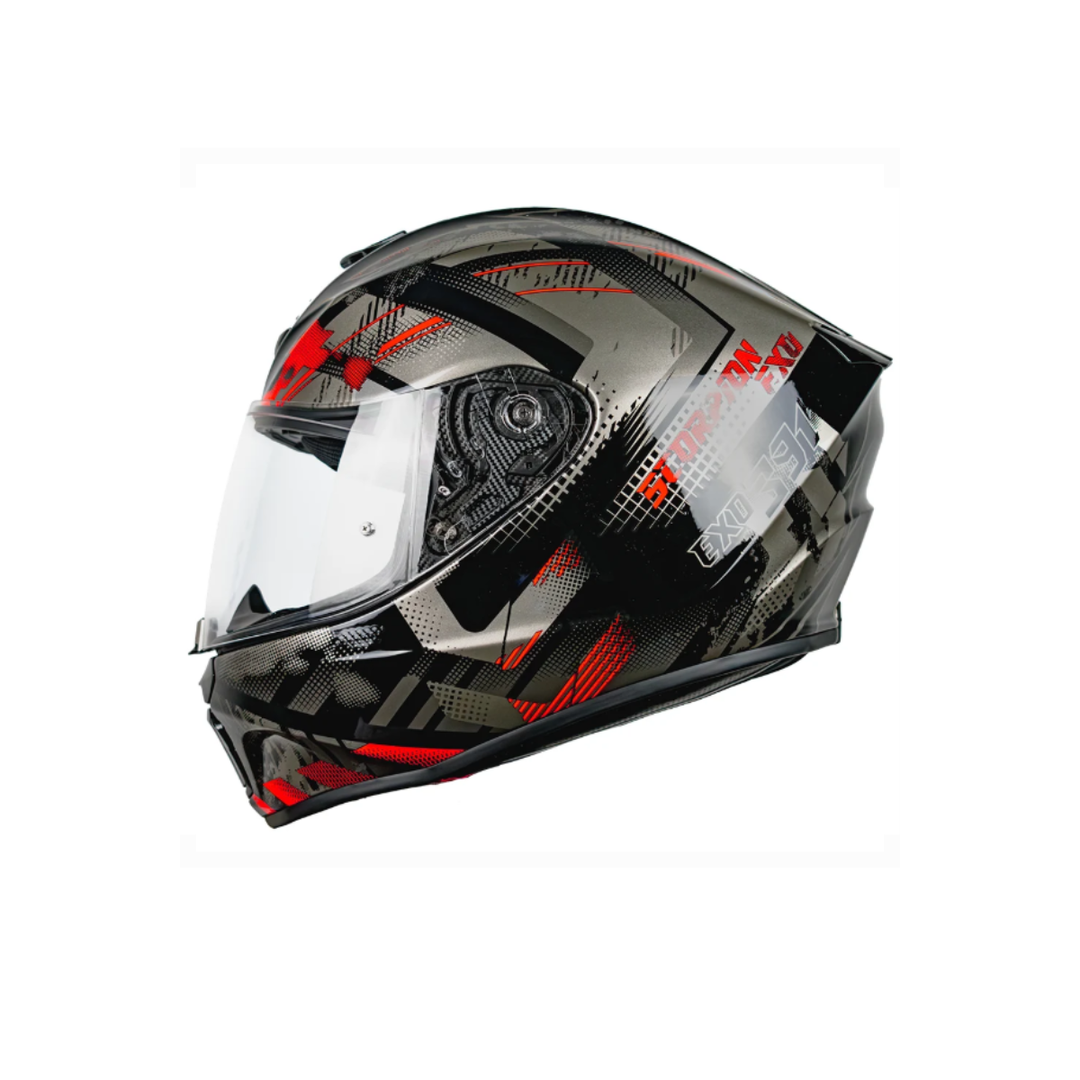 CASCO SCORPION EXO-391 CLUTTER NEGRO ROJO