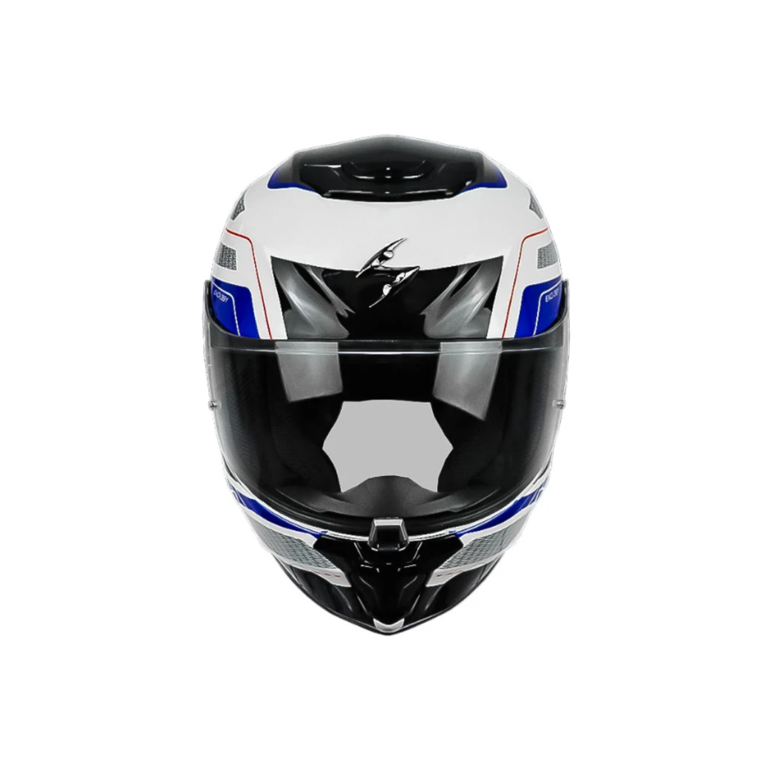 CASCO SCORPION EXO-391 LEO BLANCO AZUL