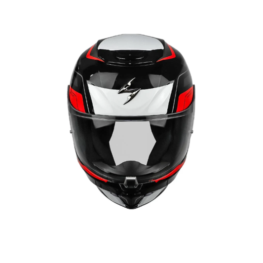 CASCO SCORPION EXO-391 LEO NEGRO ROJO