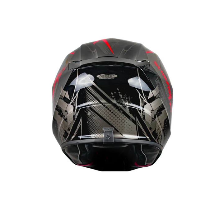 CASCO SCORPION EXO-391 CLUTTER NEGRO ROJO