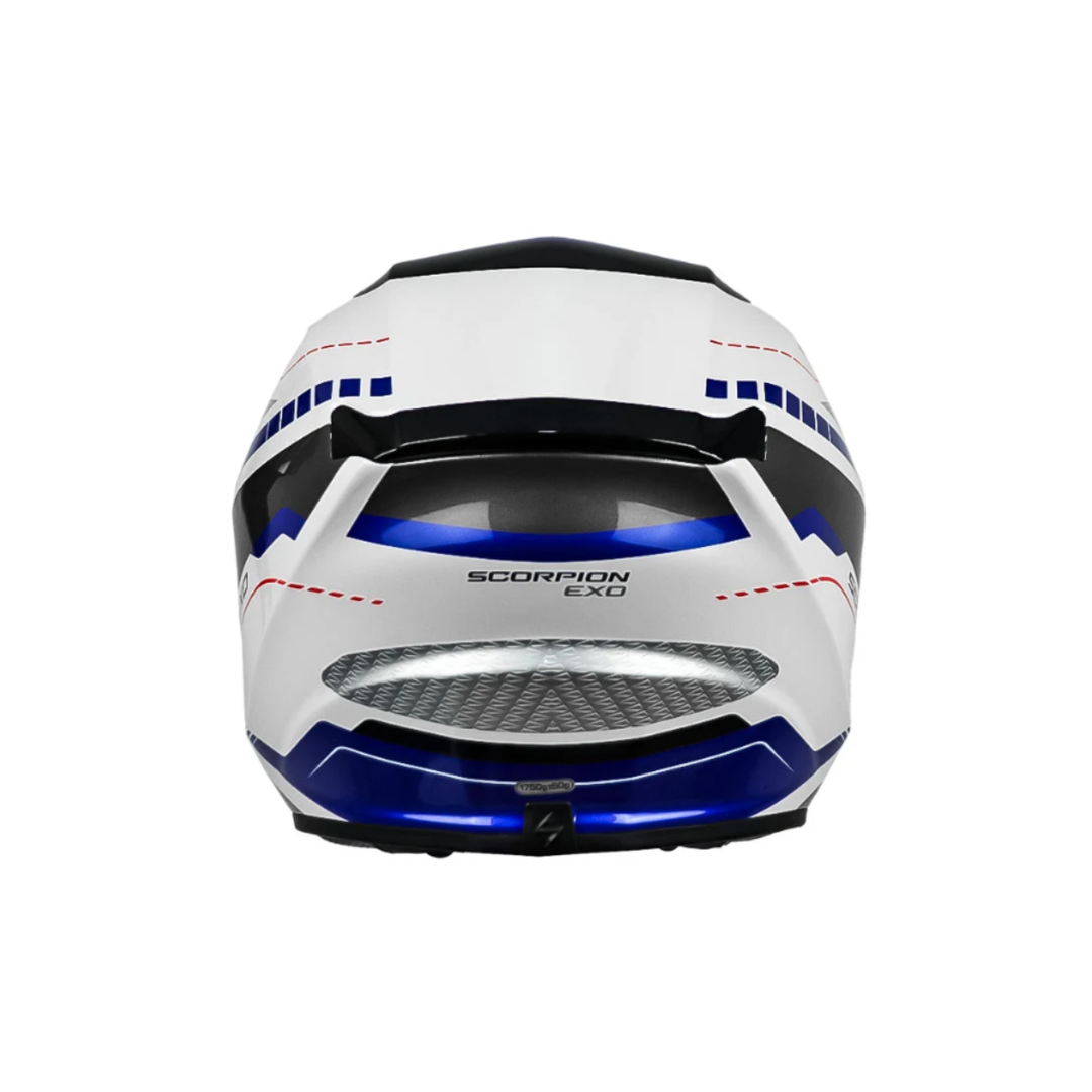 CASCO SCORPION EXO-391 LEO BLANCO AZUL