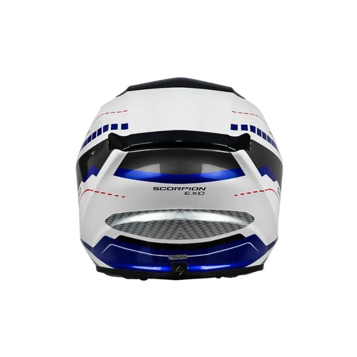 CASCO SCORPION EXO-391 LEO BLANCO AZUL
