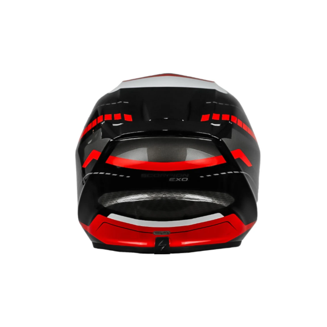 CASCO SCORPION EXO-391 LEO NEGRO ROJO
