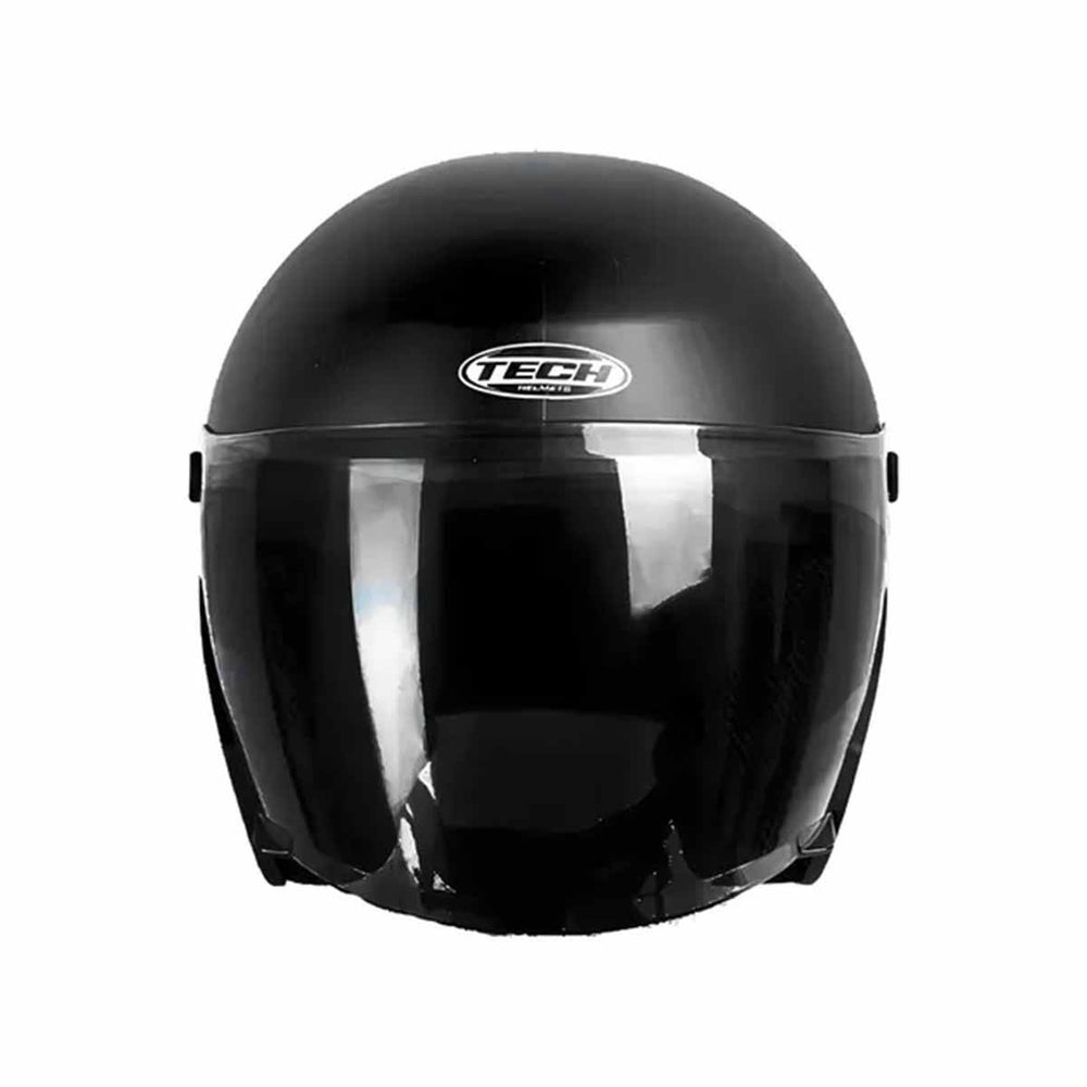 Casco Certificado TECH T-10 SOLID Negro Mate| Visor Humo