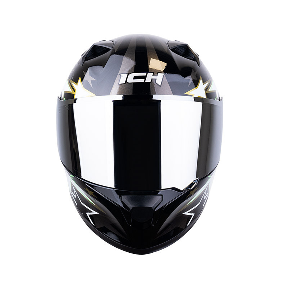 CASCO CERTIFICADO ICH 503 ED ATLETICO NACIONAL Negro Verde|Visor Plata