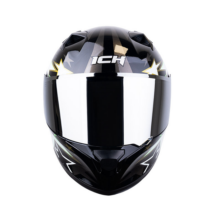 CASCO CERTIFICADO ICH 503 ED ATLETICO NACIONAL Negro Verde|Visor Plata