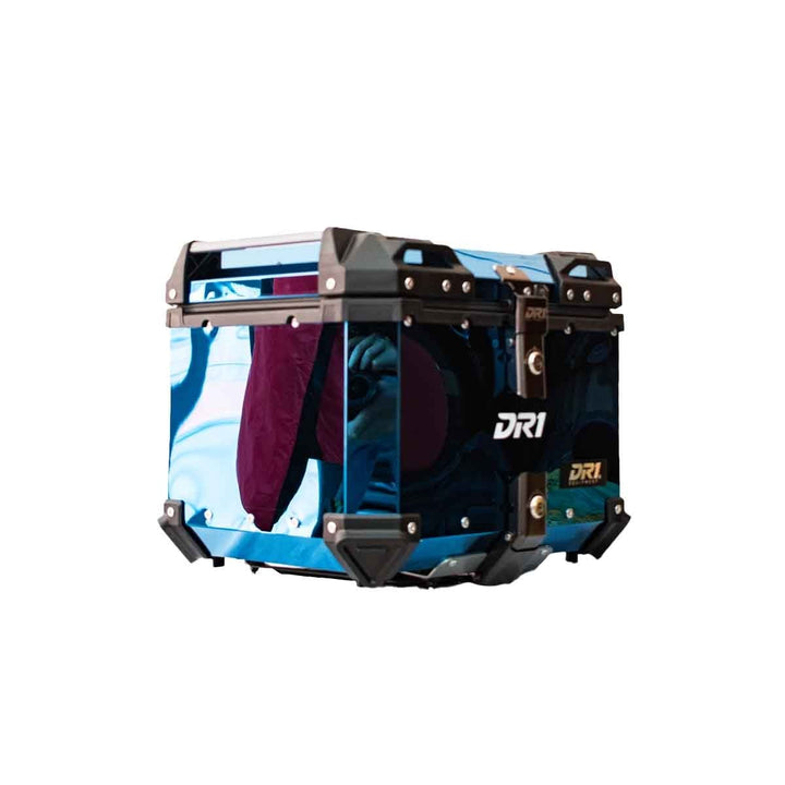 MALETERO CUADRADO DR1 ALU PRO ACERO 45 LT AZUL
