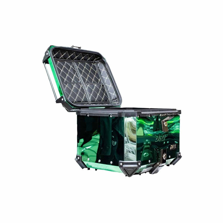 MALETERO CUADRADO DR1 ALU PRO ACERO 45 LT VERDE