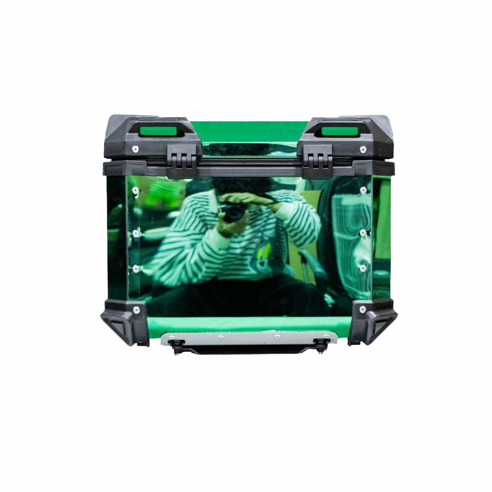 MALETERO CUADRADO DR1 ALU PRO ACERO 45 LT VERDE